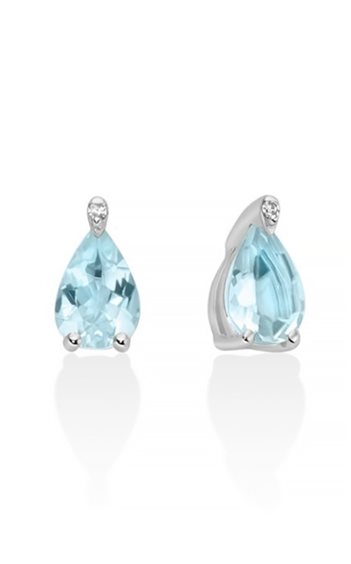 Orecchini Miluna Donna in Oro bianco Acquamarina 0.64 Ct ERD3342 - ERD3342